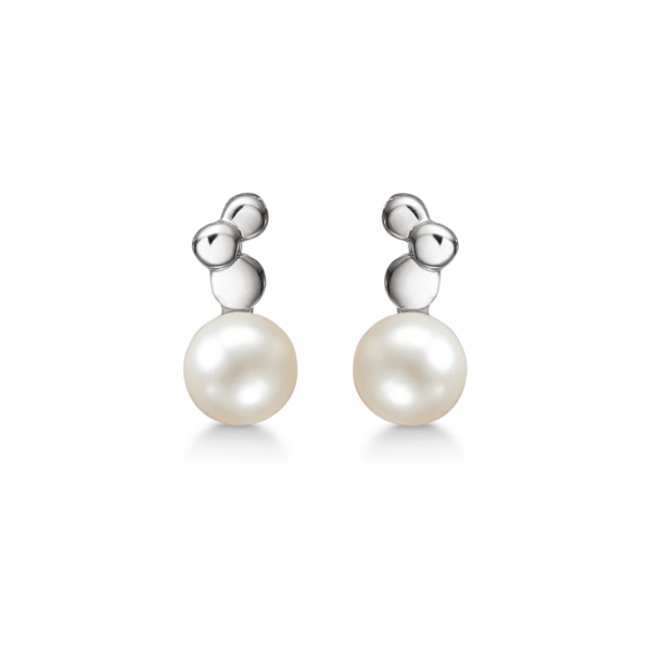 Støring Silberperlenohrringe mit Punktdesign