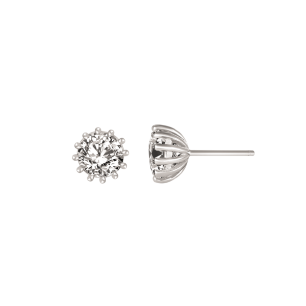 Silberohrstecker 6 mm mit Zirkonia