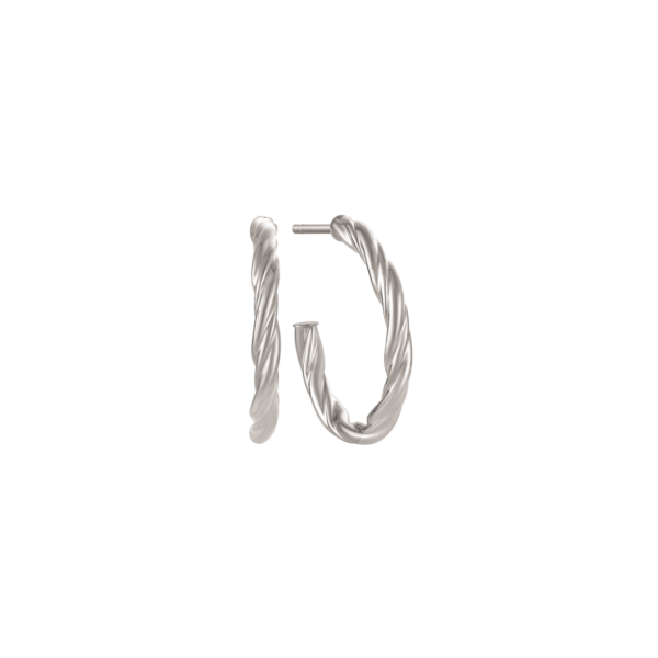 Creolen in silber gedrehtem Design