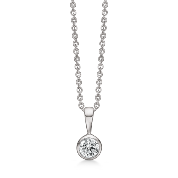 Silberkette 5 mm. synt. Zirkonia mit Röhrenfassung