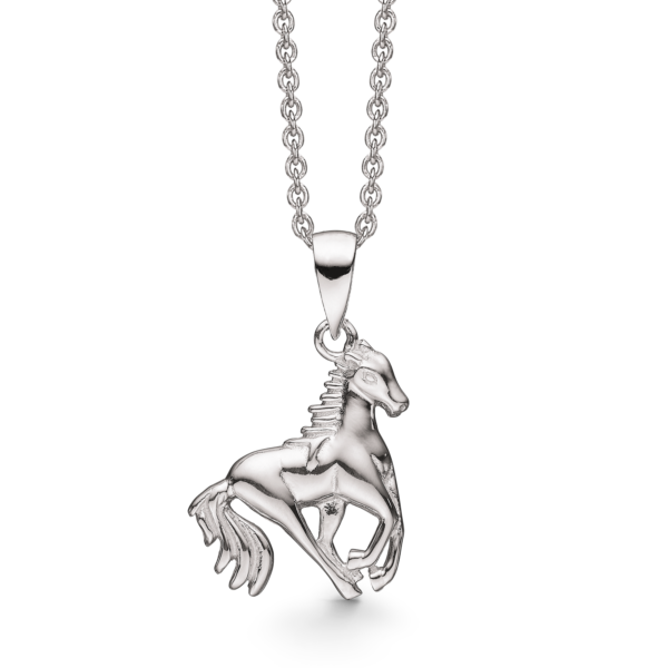 Pferdehalskette in Silber, polierte Oberfläche