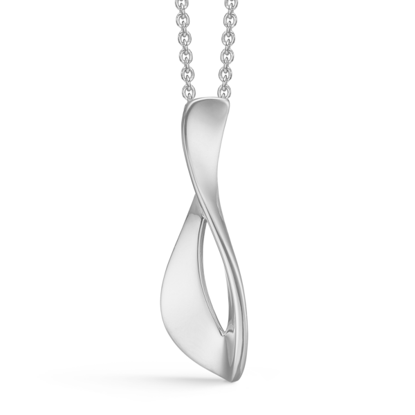 Silberkette rhodiniert oval mit gedrehtem Glied