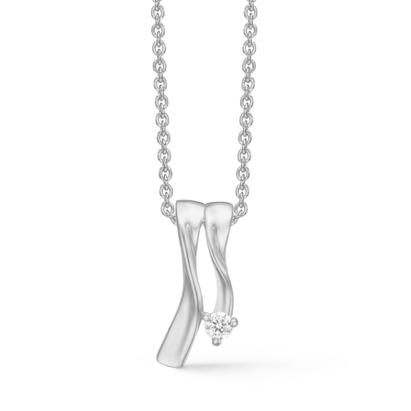 Silberkette rhodiniert 2 Linien. Die Kette ist aus rhodiniertem Silber und hat eine Länge von 42-45 cm.
