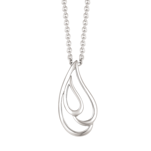 Silberkette 3 verschiedene Größen krumme Tropfen