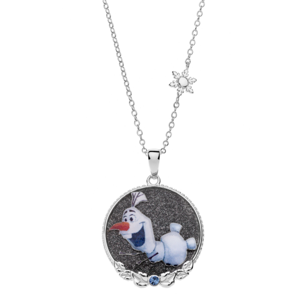 Silberner Kettenkreis mit Olaf. Die Kette in der Länge 35-38-40 cm.