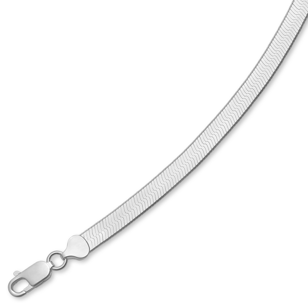 Silber Fischgrat Armband glänzend 925er. 7,0 mm. 21cm