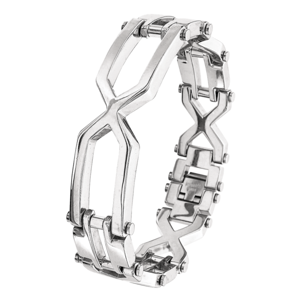 Stahlarmband X-Link. Länge 21 cm.