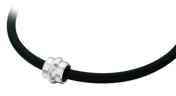 Collier-Zylinder aus Stahl mit Band in der Mitte