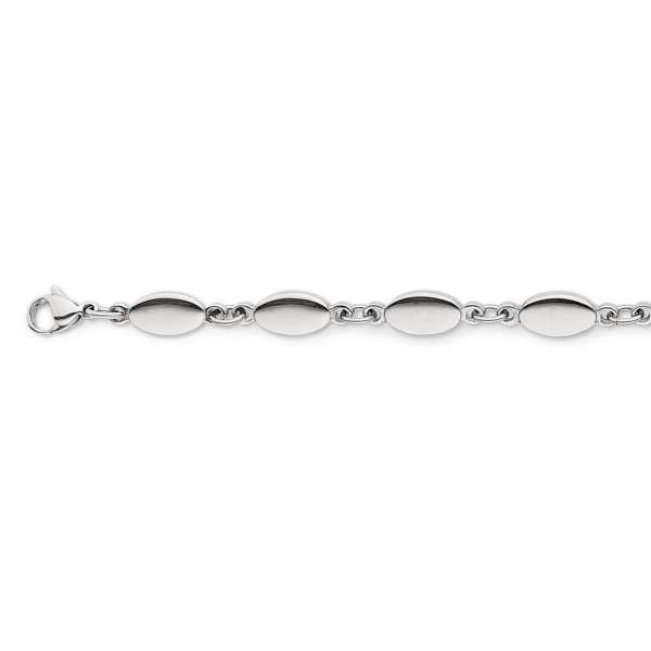 Stahlkette oliv. Länge 42+5 cm.