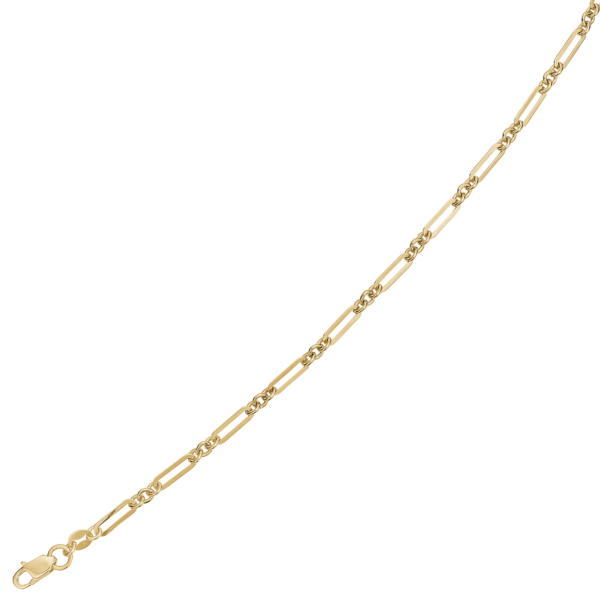 8kt. Goldarmband mit ovalen Gliedern Länge 18 cm.