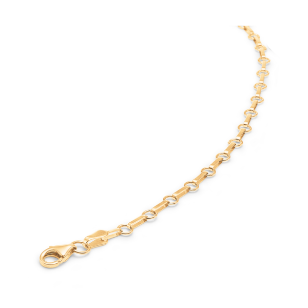 8kt. Goldarmband rund und länglich. Länge 19 cm.