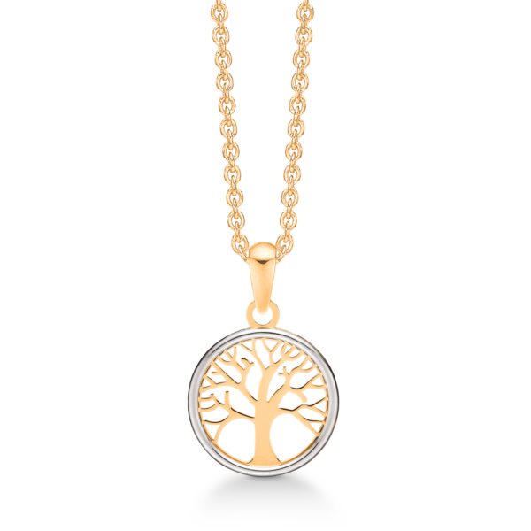 Arkandi Lebensbaum Kette aus 8 Karat Gold - 42-45 cm