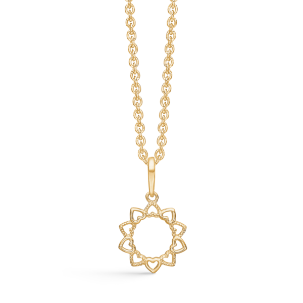 Halskette mit Herzblumen aus 8 Karat Gold 42-45 cm