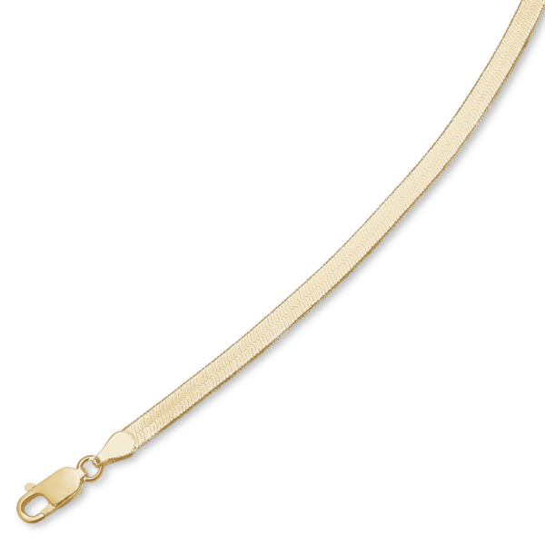 Schlange 8 Karat Goldkette flach 4,97 mm 38 cm