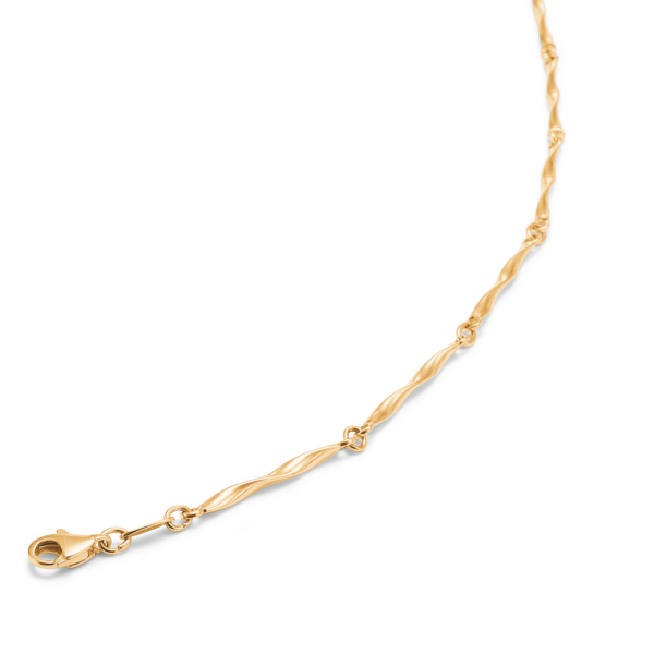 14kt. Goldarmband gedrehtes Glied. Länge 19 cm.