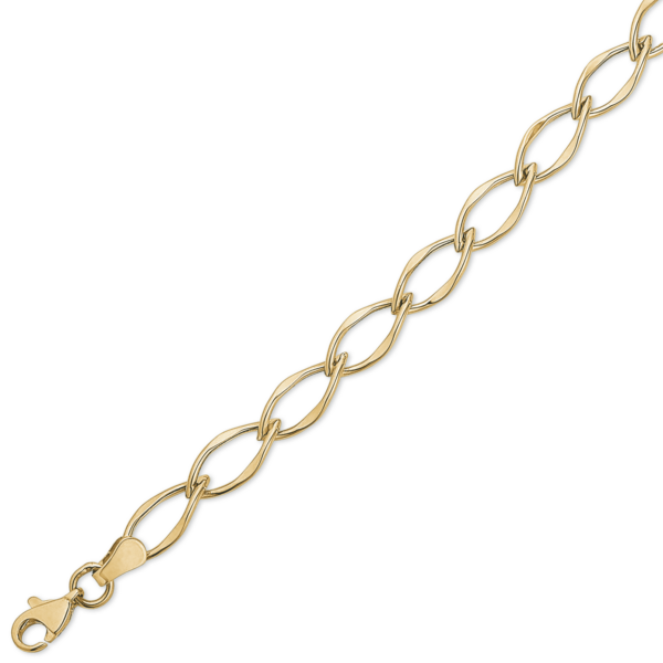 14kt. Goldarmband längliche offene Glieder. Länge 18,5cm.