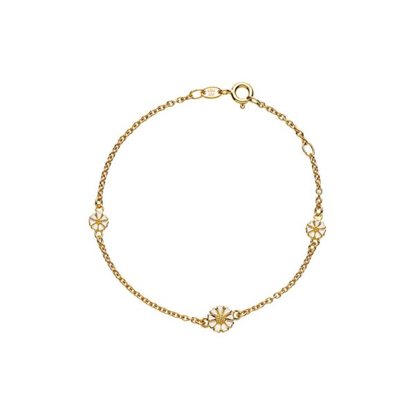 Lund Copenhagen Gänseblümchen Armband 5+7,5 mm hv.fg.925