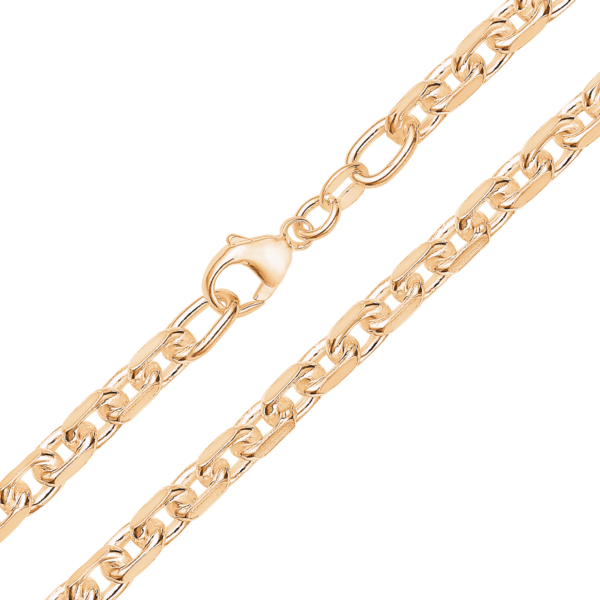 Silber-vergoldeter Armbandanker 1,50 18 cm.