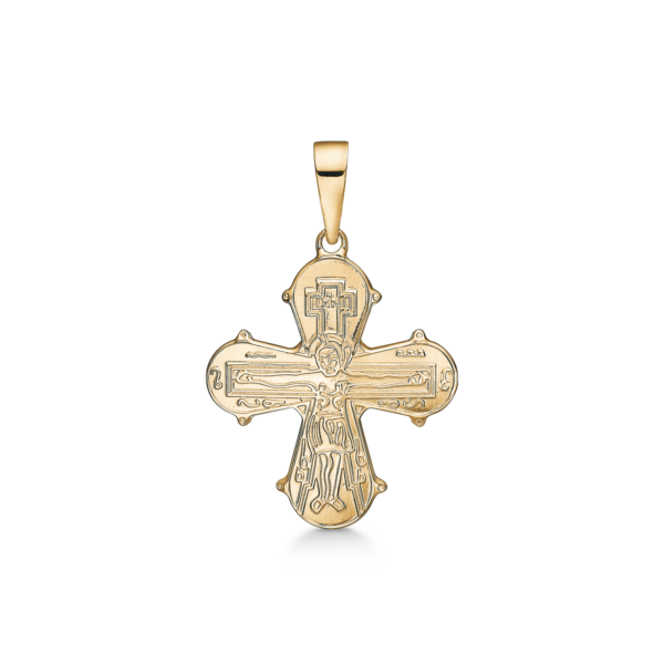 Dagmarkreuz Anhänger vergoldetes Silber 16x18 mm.