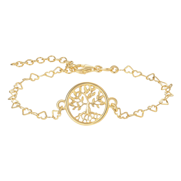 Lebensbaum Armband vergoldetem Silber