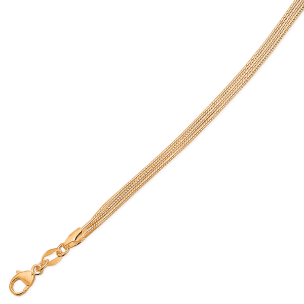 Silberarmband 3 Schlangenketten 17 cm vergoldet