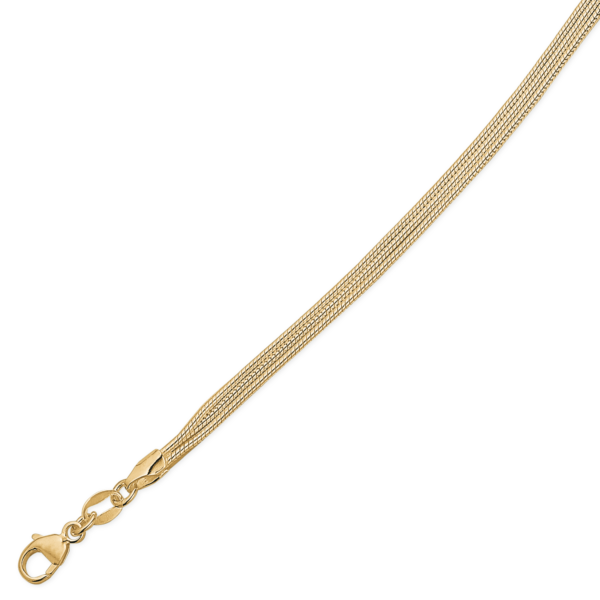Silberarmband 3 Schlangenketten 18 cm vergoldet