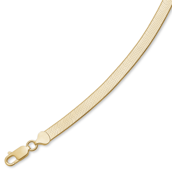 Schlangenarmband aus vergoldetem Silber. 7,0 mm. 21cm