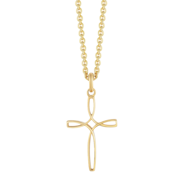 Kreuz Goldkette 8 Karat Gold. 42-45cm