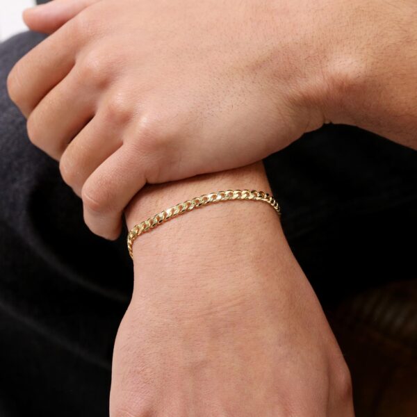 armbånd til mænd guld forgyldt sølv panserarmbånd 2