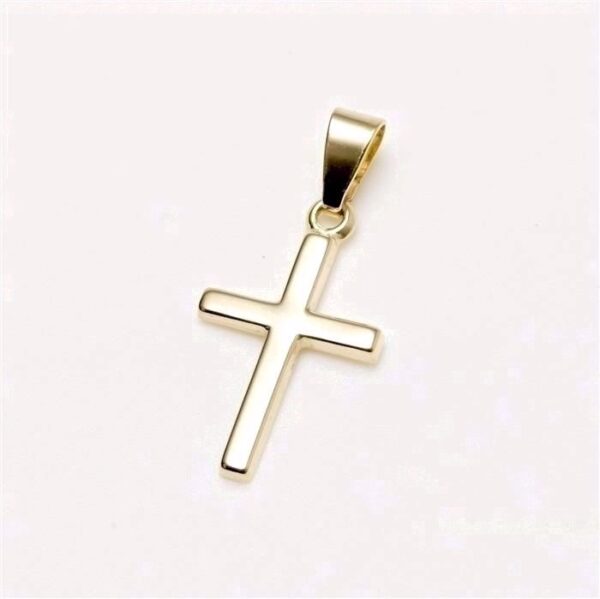 Kreuzanhänger aus 8 Karat Gold – 2,1x1 cm. Gravur möglich