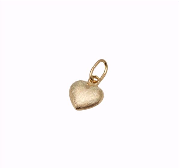 Mattes Herz aus echtem 8 Karat Gold, 6,5x6,5 mm – 7346/08. Gravur möglich