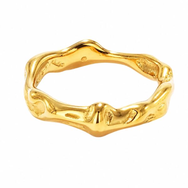 Copenhagen Smykker Flow Ring 18 Karat wasserfest vergoldeter Stahl