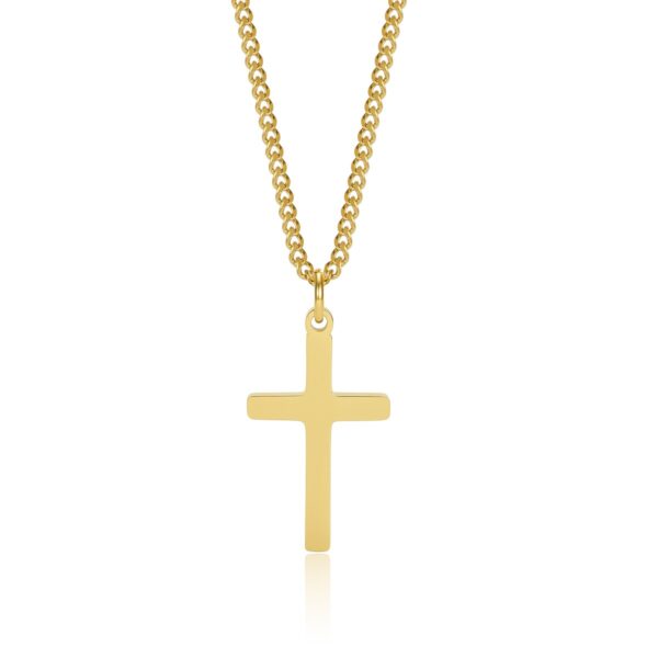 Wasserfest Celestino: Kreuzkette Gold für Herren 13 x 21 mm