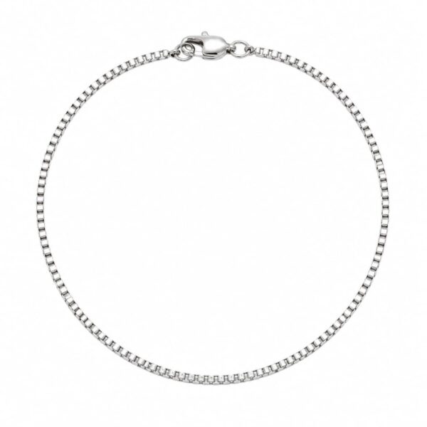 Wasserfestes Venezia-Armband, 1,5 mm, Silber (Venezia) für Herren – 18, 19 & 21 cm