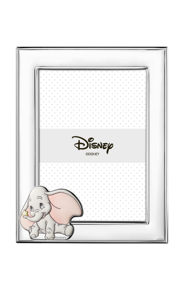 Disney Bilderrahmen mit dem Elefanten Dumbo als Taufgeschenk – Maße 13x18 cm. Gravur möglich