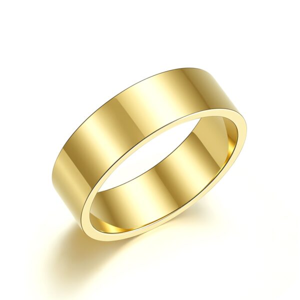 Wasserfester, glatter Ring mit 18-Karat-Vergoldung (PVD) – für Herren