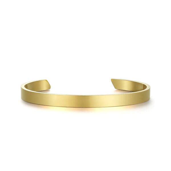 Wasserfestes, schmales offenes Armband mit 18-karätiger Goldplattierung (PVD) – für Damen