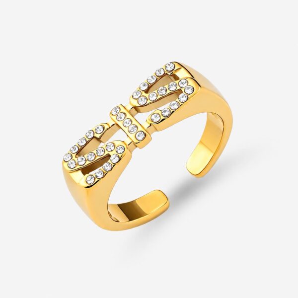 Copenhagen Smykker 18 Karat wasserfester, verstellbarer SIS-Ring mit Zirkonia
