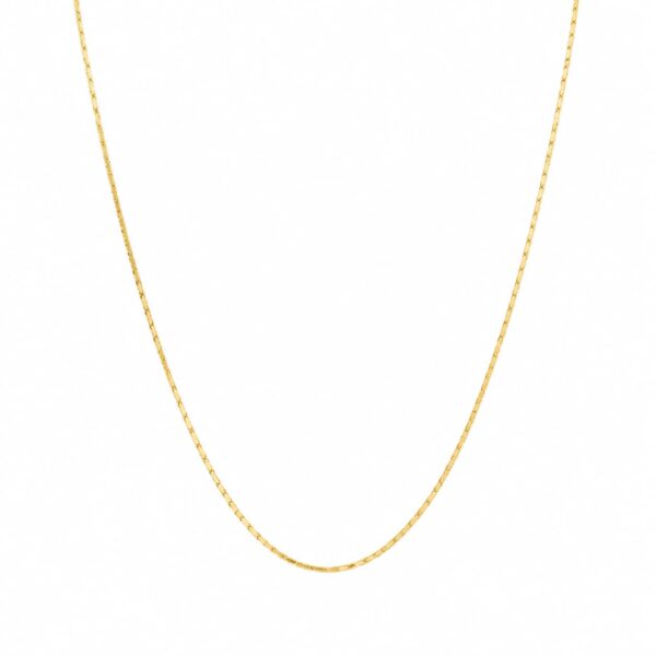 Wasserfeste Facettenkette – 18 Karat vergoldete Halskette (Facettenkette) für Herren – 45, 50, 55, 60 cm