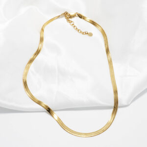 Flache Schlangenkette in Goldoptik