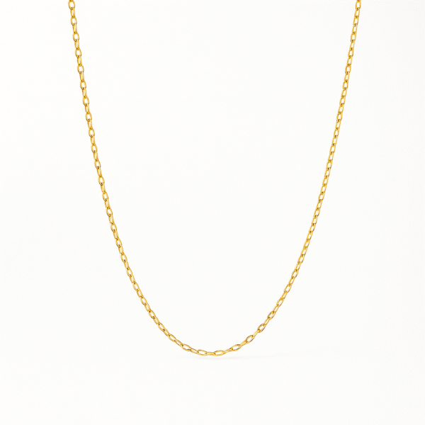Flache Ankerkette aus 8-karätigem Echtgold, verstellbar von 38 bis 45 cm