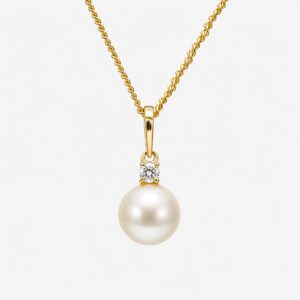 Perlen-Diamant-Halskette