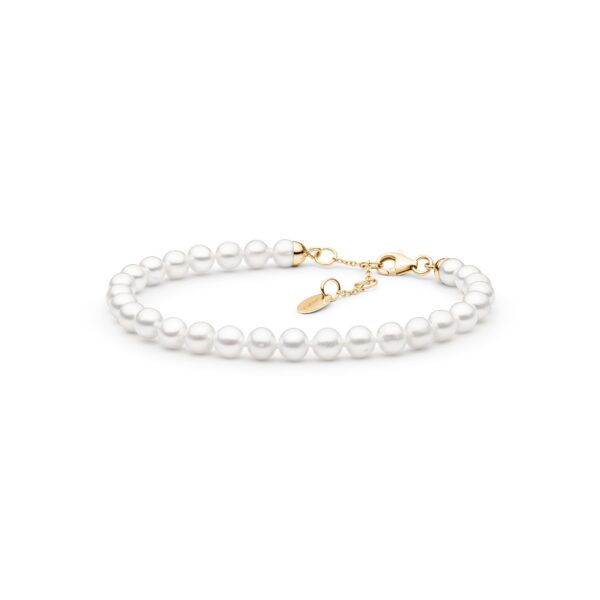 Perlenarmband Gold mit runden Perlen