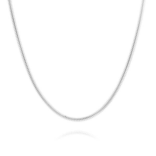 Silberne Schlangenkette für Damen – 45 cm