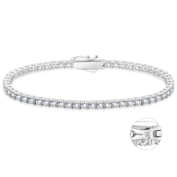 Silbernes Tennisarmband