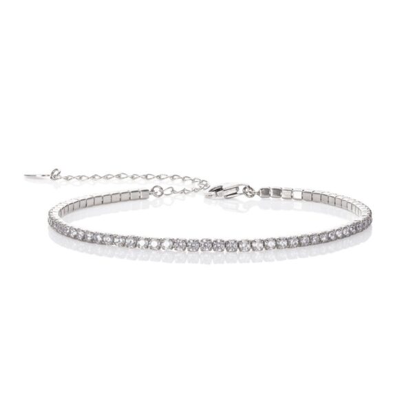 Tennisarmband aus Silber mit weißen Zirkonia-Steinen